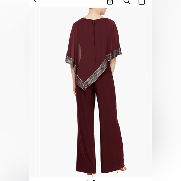NWT Asymmetrical Cold Shoulder Cape Jumpsuit - Picture 9 of 9